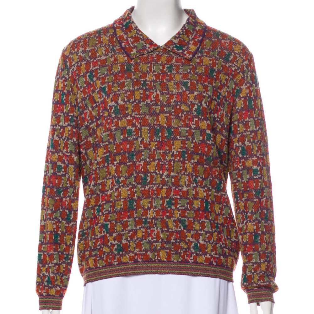 Missoni Sport Patterned Knit Sweater Sz M-L Italy